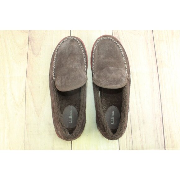 LL Bean Mountain Slippers Suede Bean Boot Brown Size 9 M - Picture 7 of 9
